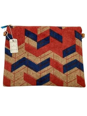 Be Clever Summit Stripe Crossbody Clutch, Brown (NWT)